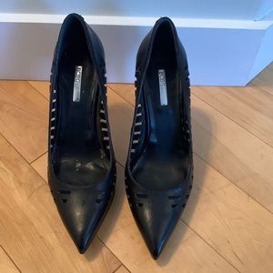 BCBG Lani black cutout design heels